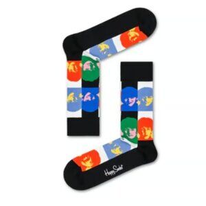 The Beatles Andy Warhol Happy Feet Crew Socks New with Tags